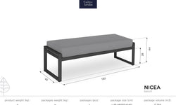 Tuinbank Nicea Grey