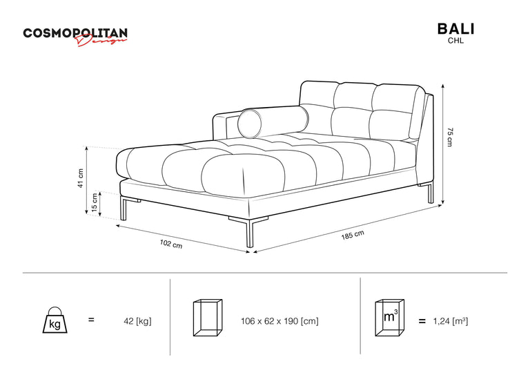 Chaise longue Bali links