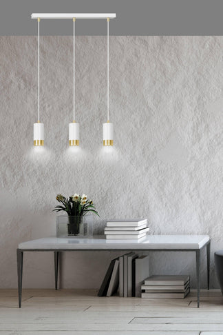 Design hanglamp Pella, 3-lichts - amber glas Design hanglamp Pella, 3-lichts - amber glas