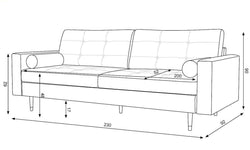 3-zitsbank Aldo velvet