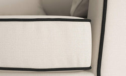 Fauteuil Vendôme linnen draaibaar met contrast piping