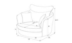 Fauteuil Vendôme linnen draaibaar