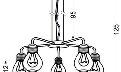 Hanglamp Kymani 5-lichts