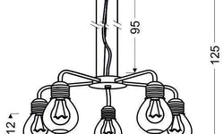 Hanglamp Kymani 5-lichts