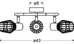 Plafondlamp Benthe 3-lichts