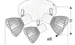 Plafondlamp Noëlle 3-lichts