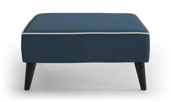 Hocker Zara linnen met contrast piping