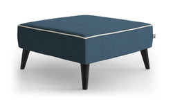 Hocker Zara linnen met contrast piping
