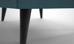 Hocker Zara linnen met contrast piping