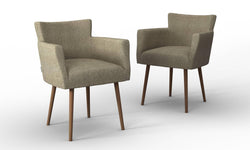 Set van 2 eetkamerstoelen Billie linnen