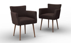 Set van 2 eetkamerstoelen Billie linnen