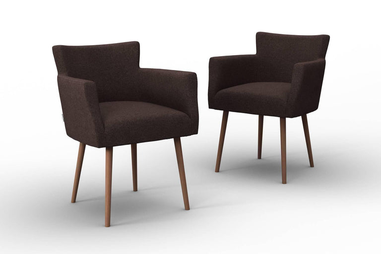 Set van 2 eetkamerstoelen Billie linnen