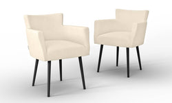 Set van 2 eetkamerstoelen Billie linnen