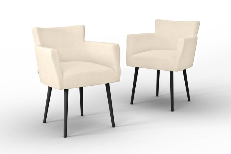 Set van 2 eetkamerstoelen Billie linnen