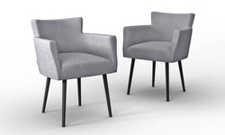 Set van 2 eetkamerstoelen Billie linnen