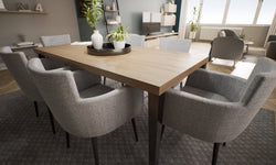 Set van 2 eetkamerstoelen Billie linnen