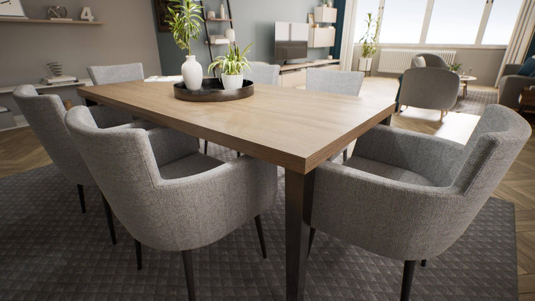 Set van 2 eetkamerstoelen Billie linnen