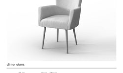 Set van 2 eetkamerstoelen Billie linnen