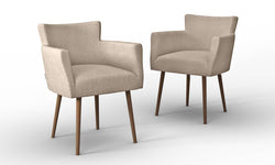 Set van 2 eetkamerstoelen Billie linnen