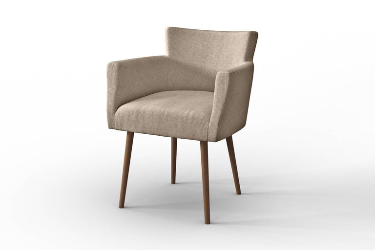 Set van 2 eetkamerstoelen Billie linnen