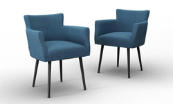 Set van 2 eetkamerstoelen Billie linnen