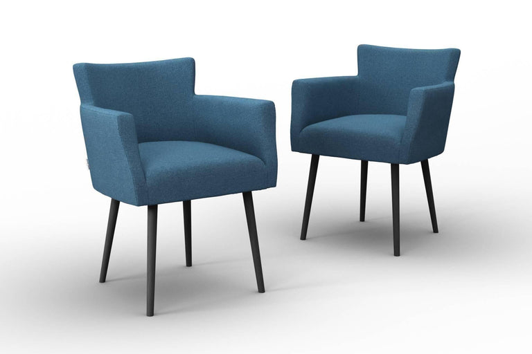 Set van 2 eetkamerstoelen Billie linnen