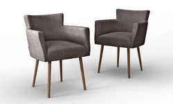 Set van 2 eetkamerstoelen Billie linnen