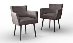 Set van 2 eetkamerstoelen Billie linnen