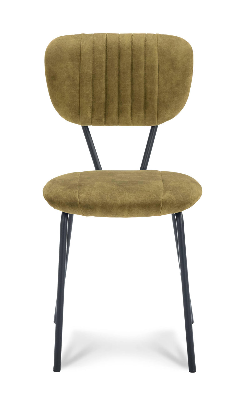 Set van 2 eetkamerstoelen Garone velvet