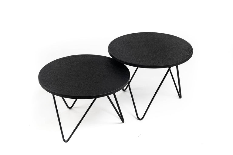 Set van 2 salontafels Nozu rond