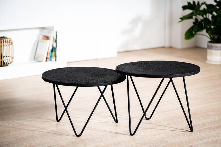 Set van 2 salontafels Nozu rond