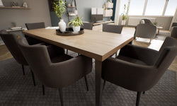 Set van 4 eetkamerstoelen Billie linnen