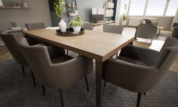 Set van 4 eetkamerstoelen Billie linnen