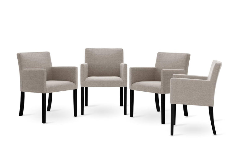 Set van 4 eetkamerstoelen Escape linnen