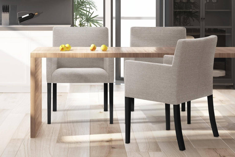 Set van 4 eetkamerstoelen Escape linnen