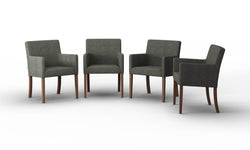 Set van 4 eetkamerstoelen Escape linnen
