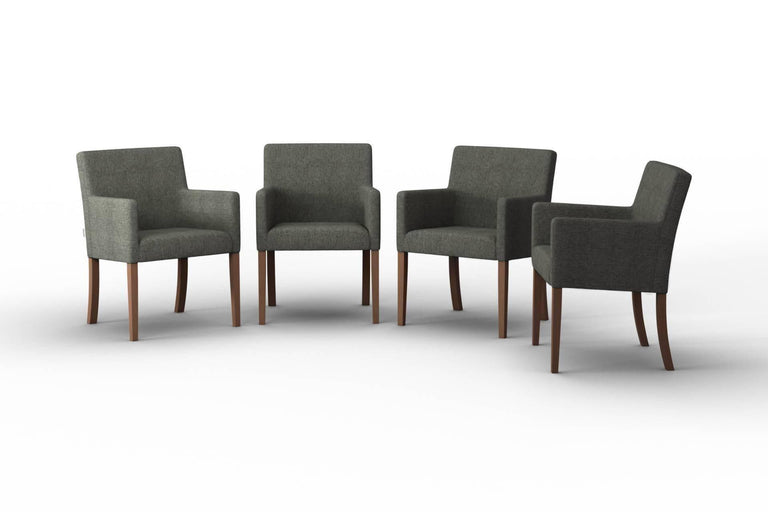 Set van 4 eetkamerstoelen Escape linnen