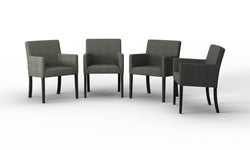 Set van 4 eetkamerstoelen Escape linnen
