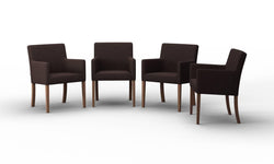 Set van 4 eetkamerstoelen Escape linnen