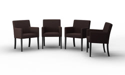 Set van 4 eetkamerstoelen Escape linnen
