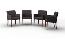 Set van 4 eetkamerstoelen Escape linnen