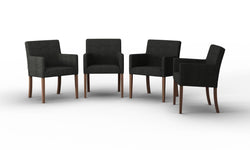 Set van 4 eetkamerstoelen Escape linnen