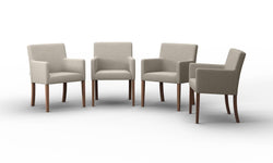 Set van 4 eetkamerstoelen Escape linnen