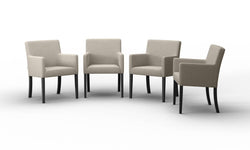 Set van 4 eetkamerstoelen Escape linnen