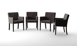 Set van 4 eetkamerstoelen Escape velvet