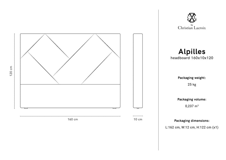 Hoofdbord Alpilles velvet