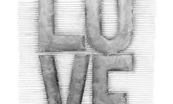 Decoratief wandobject Love 80cm x 100cm