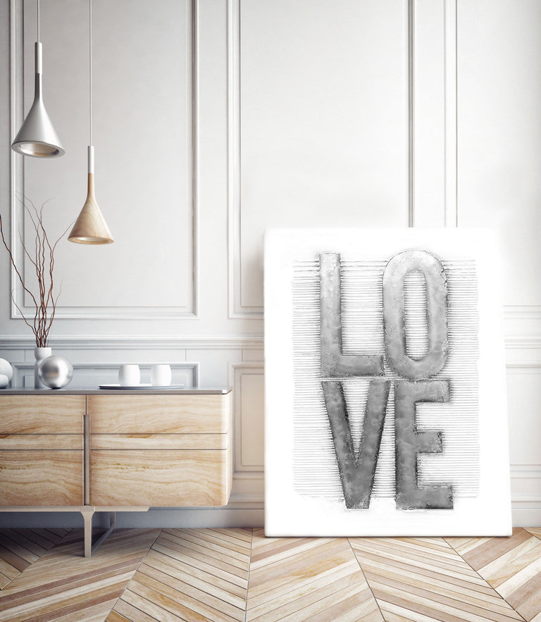 Decoratief wandobject Love 80cm x 100cm