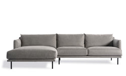 3.5-zitsbank Laura met chaise longue links