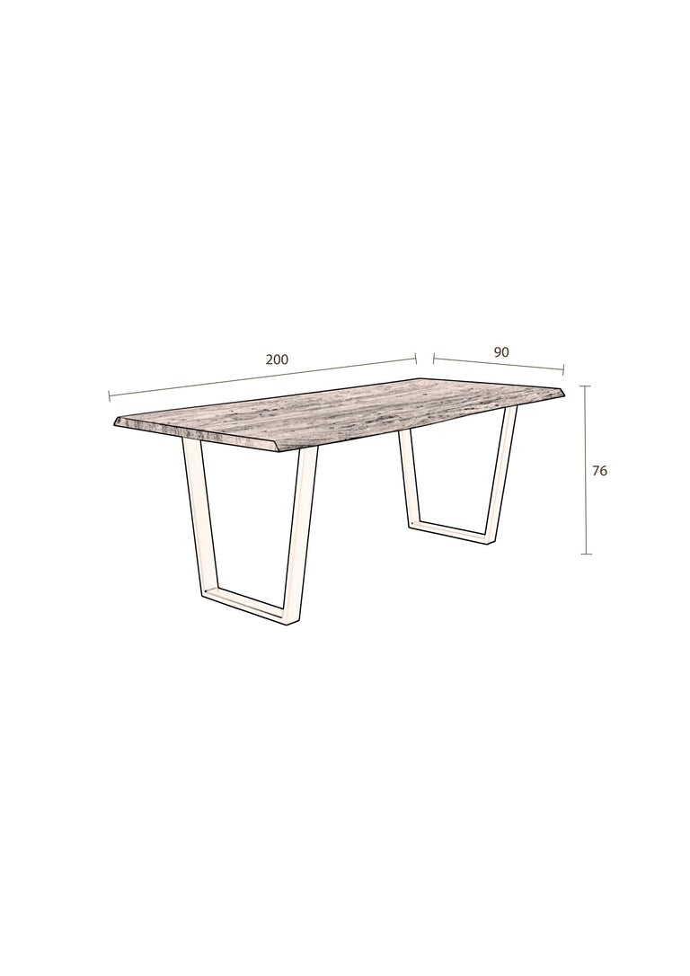Eettafel Aka acaciahout